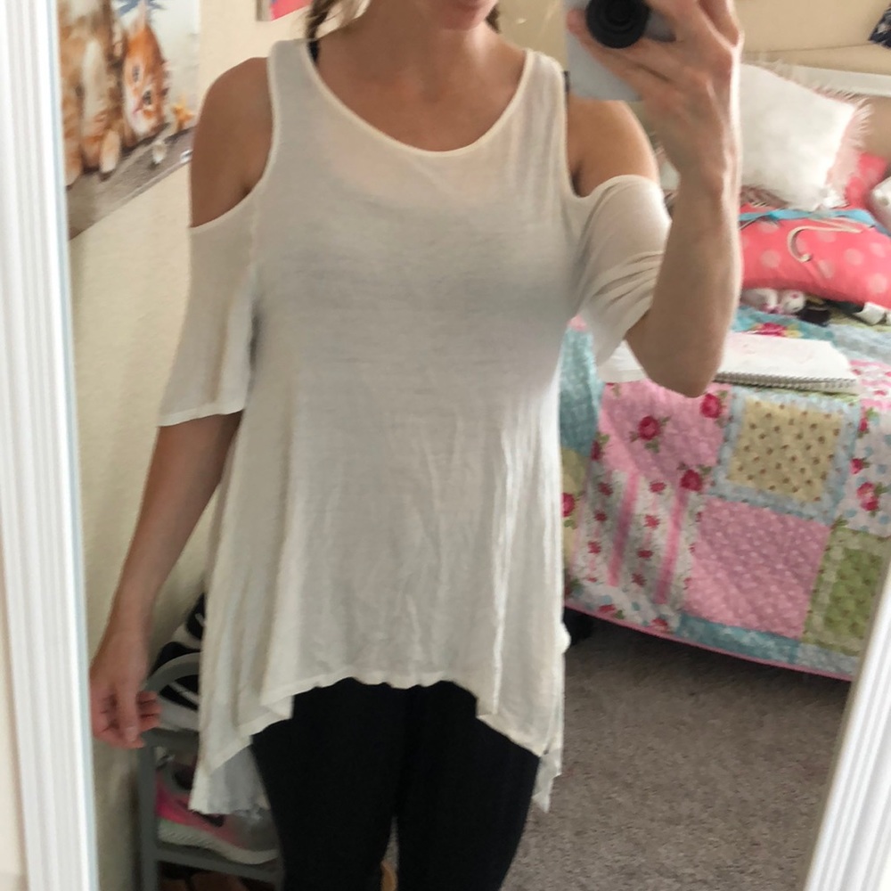 Cold shoulder tunic